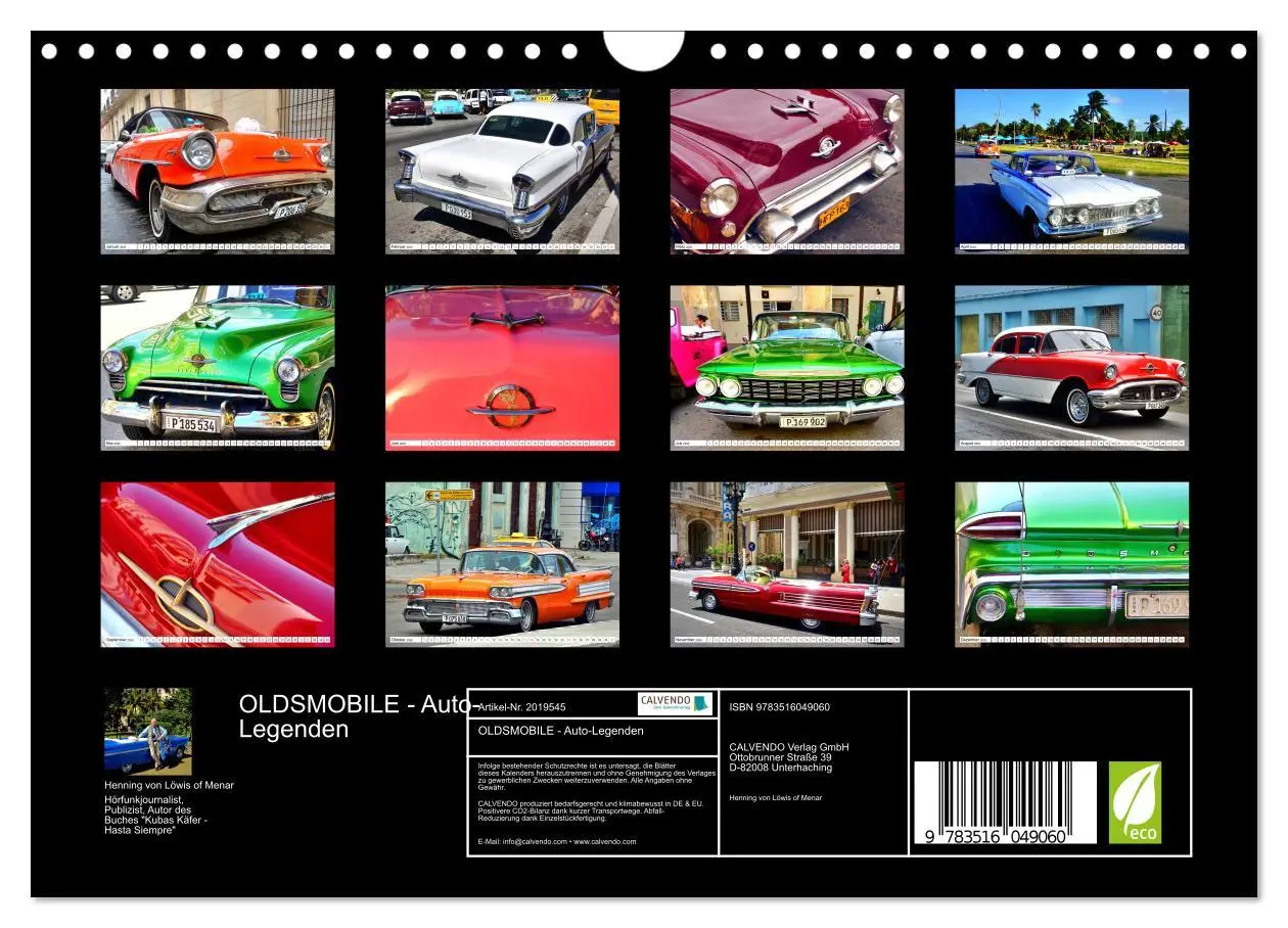 Bild: 9783516049060 | OLDSMOBILE - Auto-Legenden (Wandkalender 2026 DIN A4 quer),...