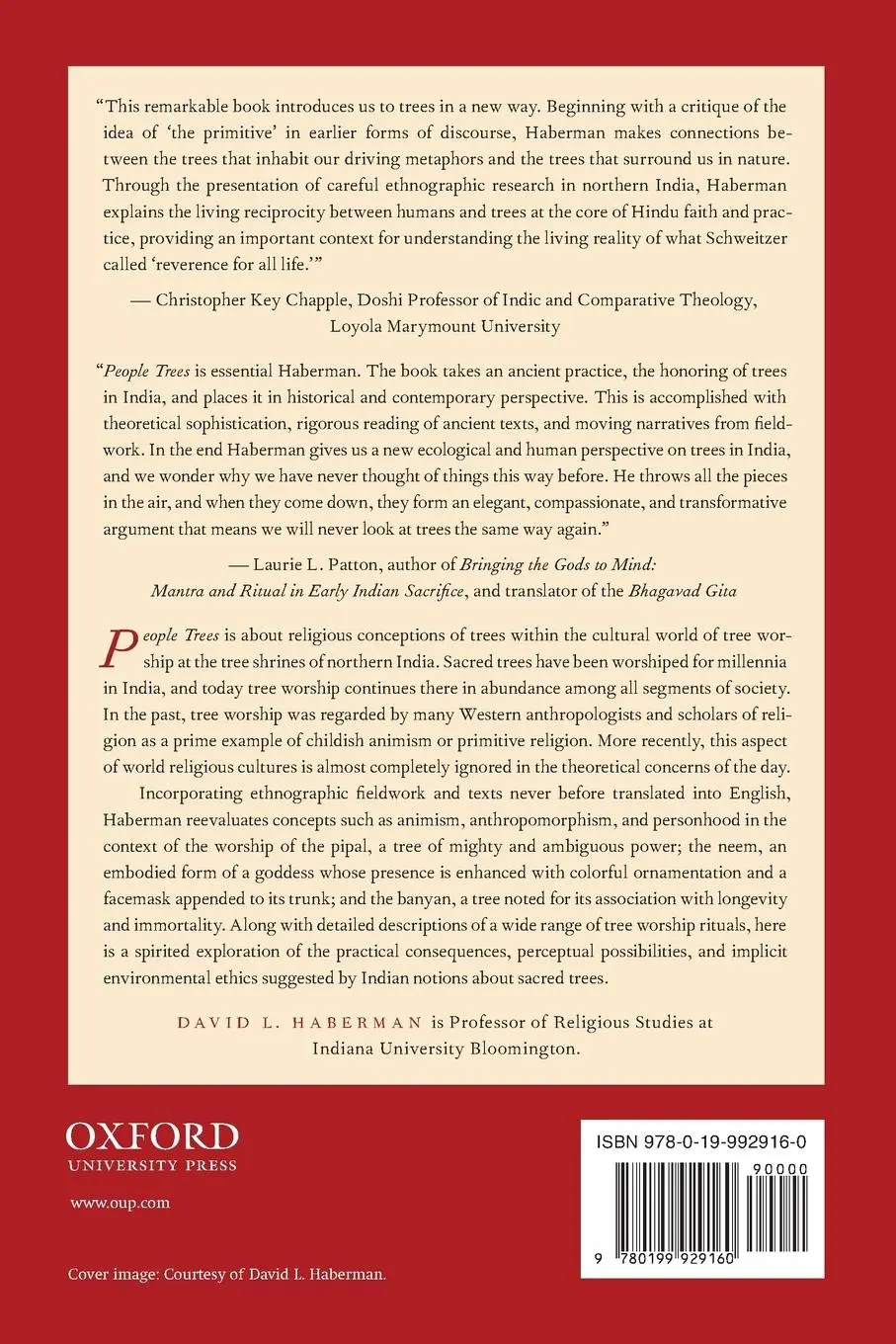 Rückseite: 9780199929160 | People Trees | Worship of Trees in Northern India | David L. Haberman
