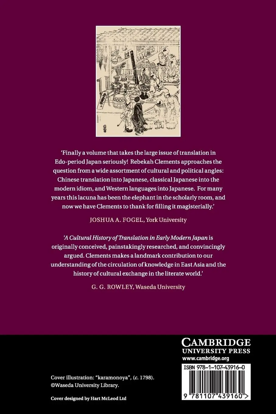 Rückseite: 9781107439160 | A Cultural History of Translation in Early Modern Japan | Clements