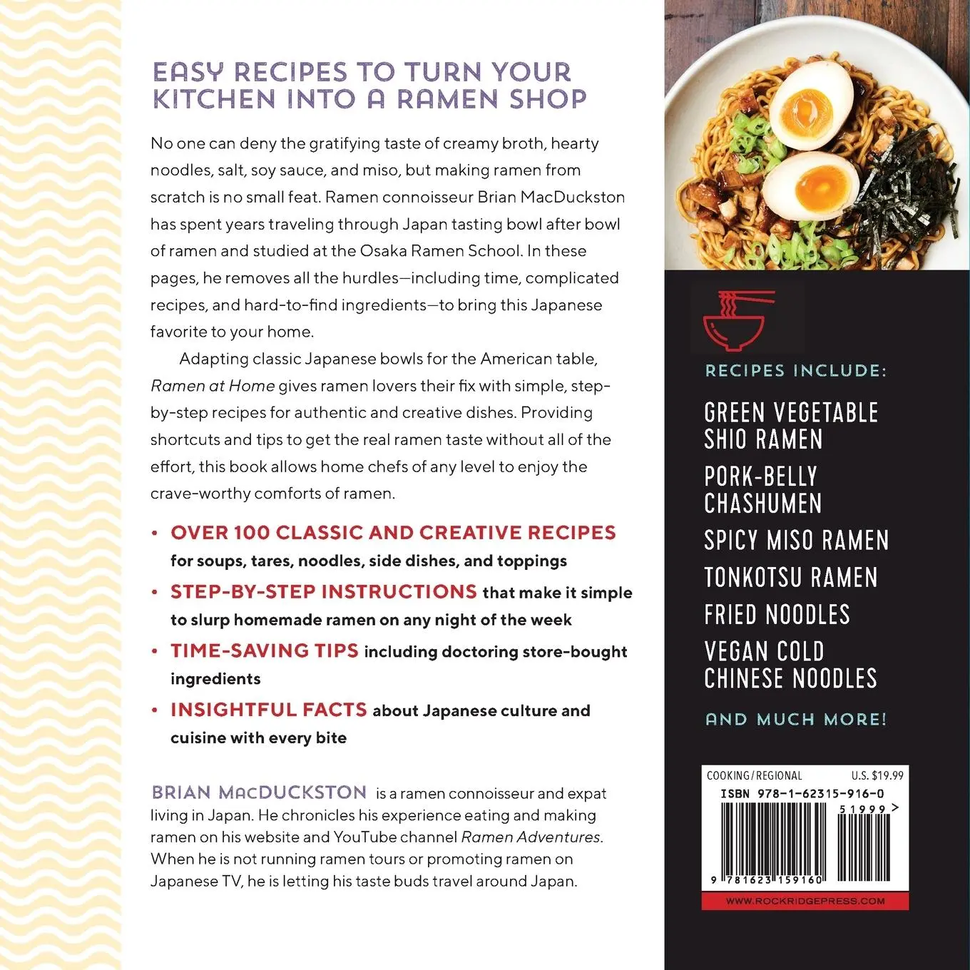 Rückseite: 9781623159160 | Ramen at Home | Brian Macduckston | Taschenbuch | Englisch | 2017