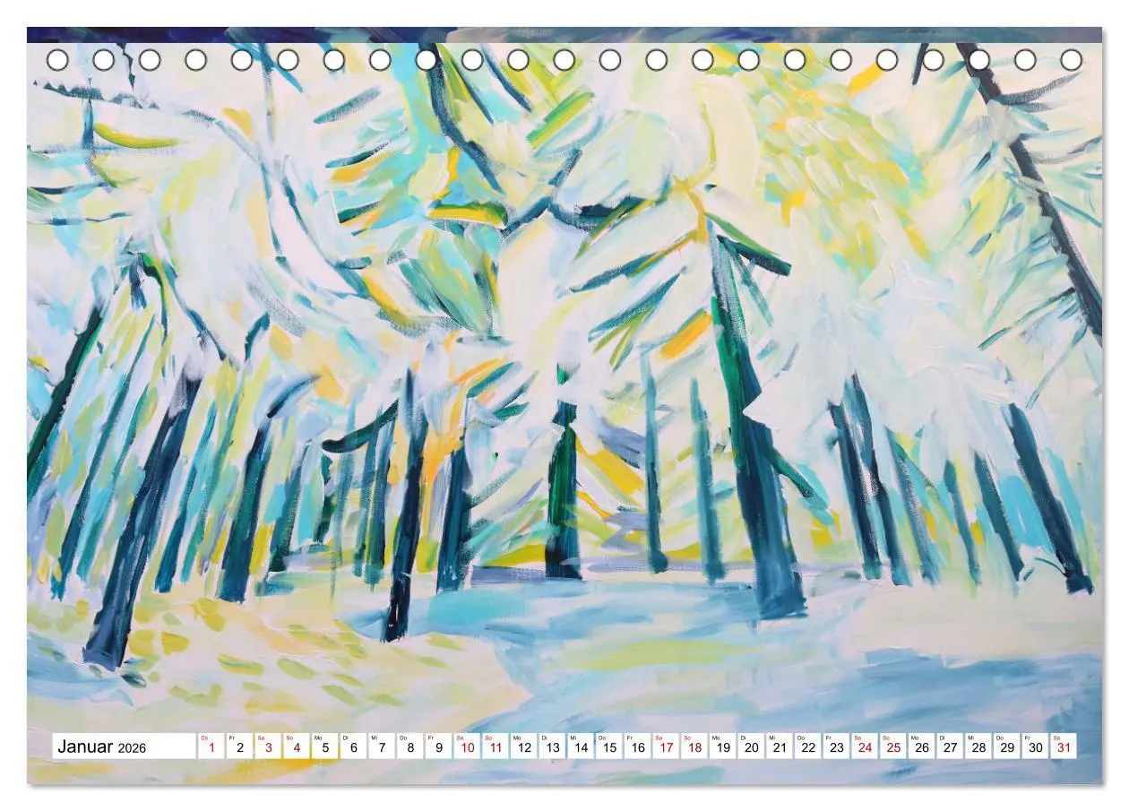 Bild: 9783457709160 | Landschaft in der Malerei: Ein Kunstkalender (Tischkalender 2026...