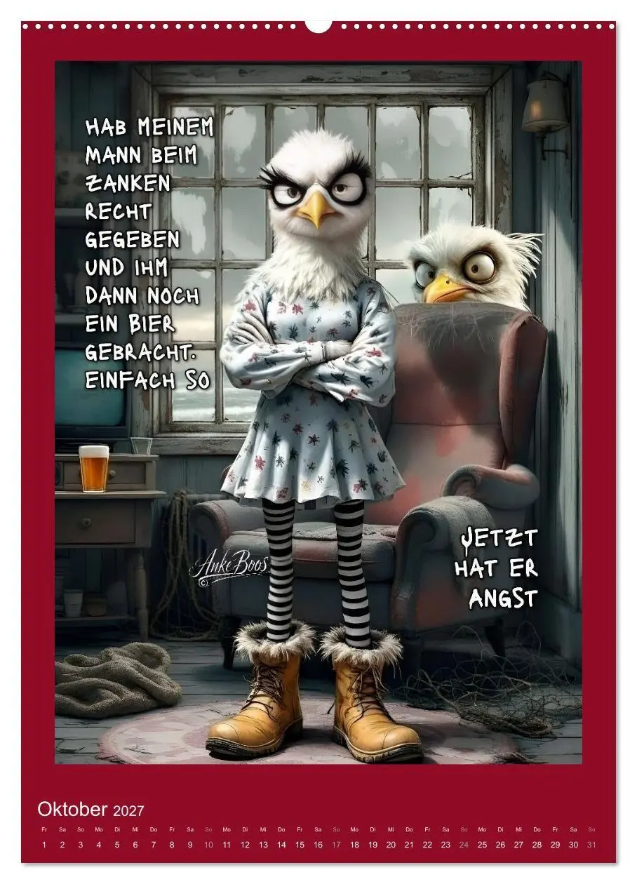 Bild: 9783594259160 | Böse Möwen - Moral ist ein Gerücht (Wandkalender 2027 DIN A2 hoch),...