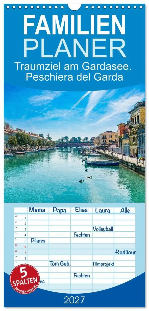 Cover: 9783594329160 | Familienplaner 2027 - Traumziel am Gardasee. Peschiera del Garda...