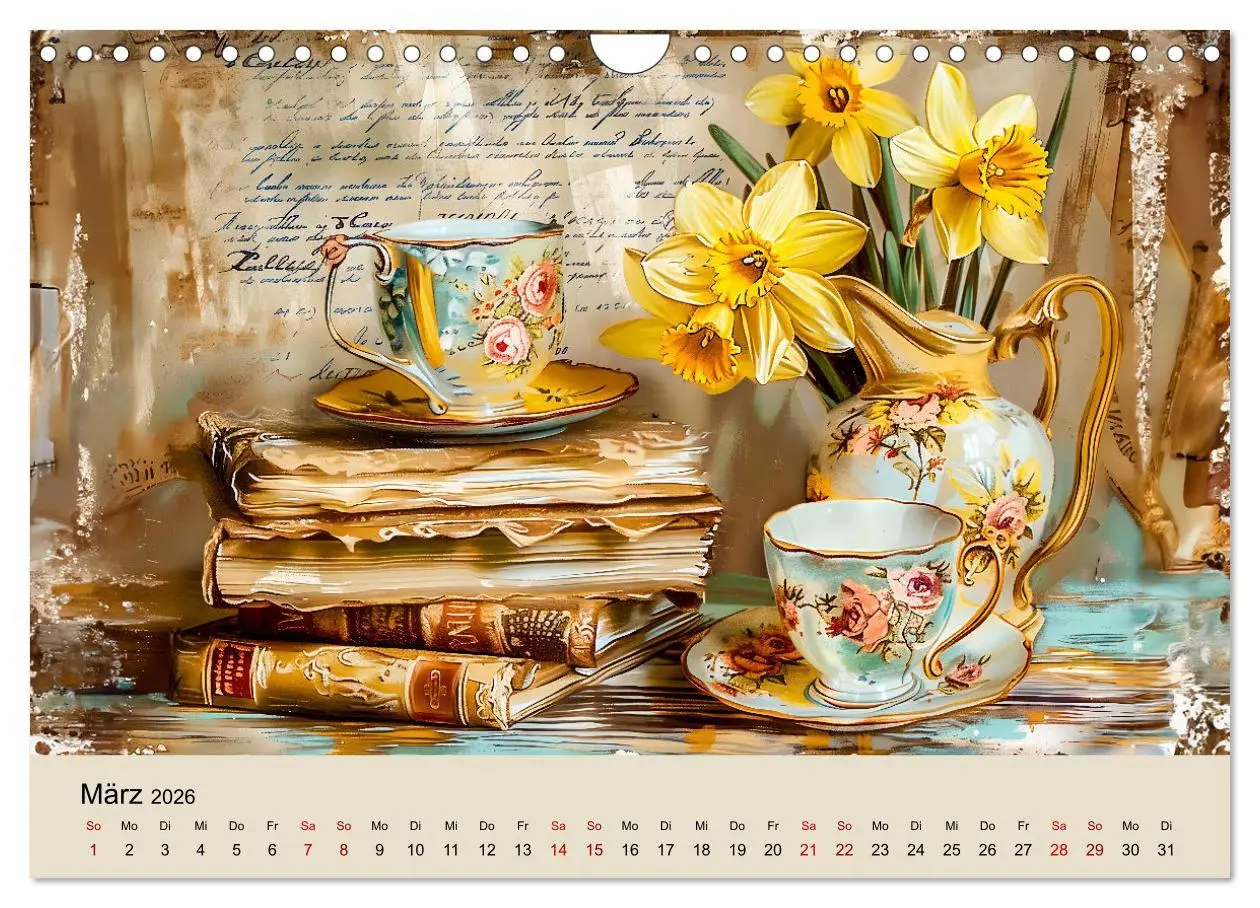 Bild: 9783457319260 | Shabby Chic Romantik - Vintage Tassen, Blumen und nostalgische...