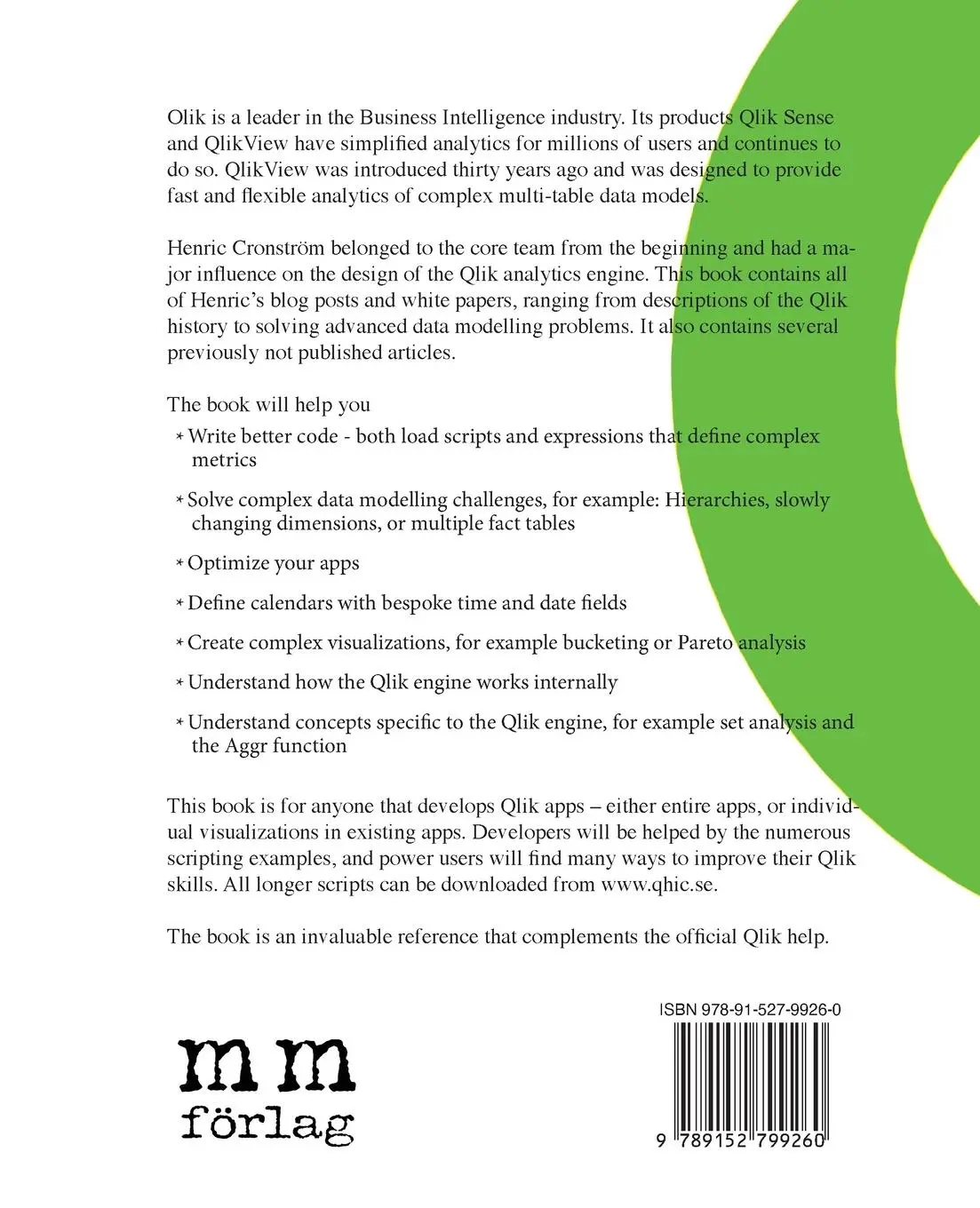 Rückseite: 9789152799260 | Qlik according to HIC | Henric I Cronström | Taschenbuch | Englisch