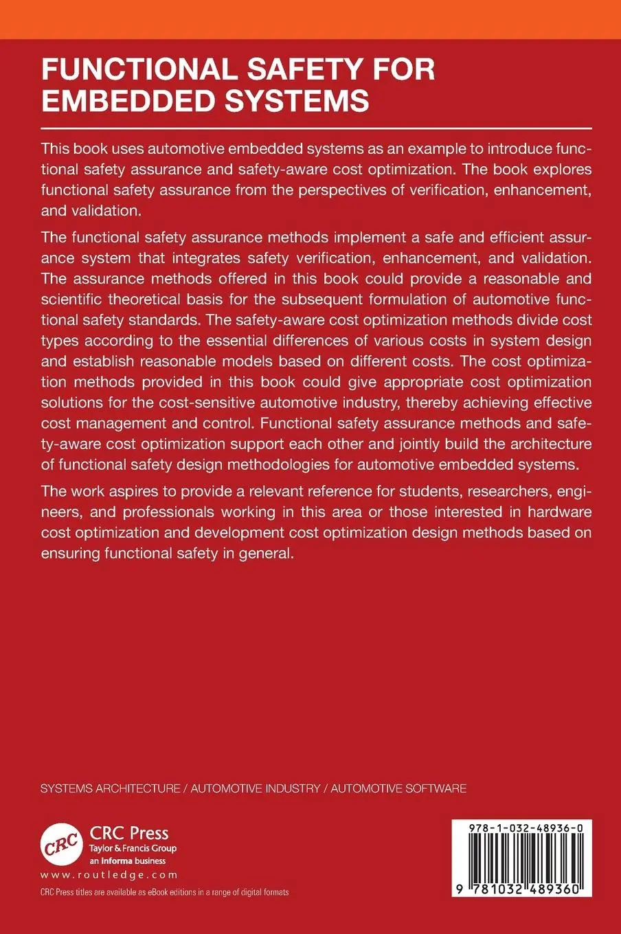 Rückseite: 9781032489360 | Functional Safety for Embedded Systems | Guoqi Xie (u. a.) | Buch