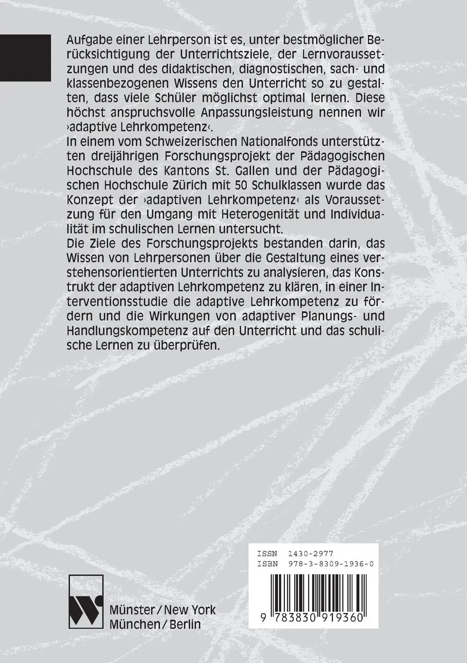 Rückseite: 9783830919360 | Adaptive Lehrkompetenz | Erwin Beck (u. a.) | Taschenbuch | Paperback