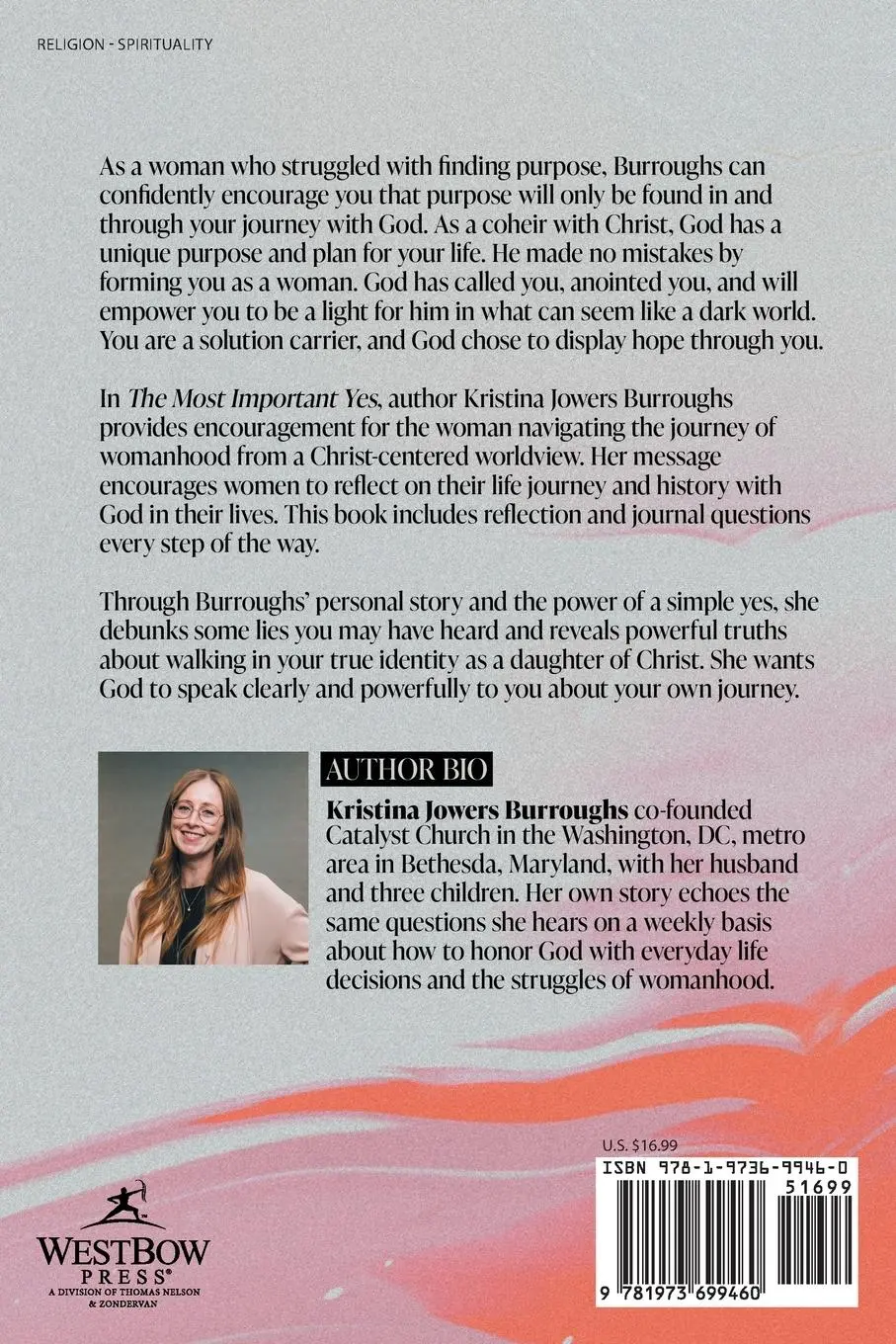 Rückseite: 9781973699460 | The Most Important Yes | Womanhood from a God-Centered Perspective