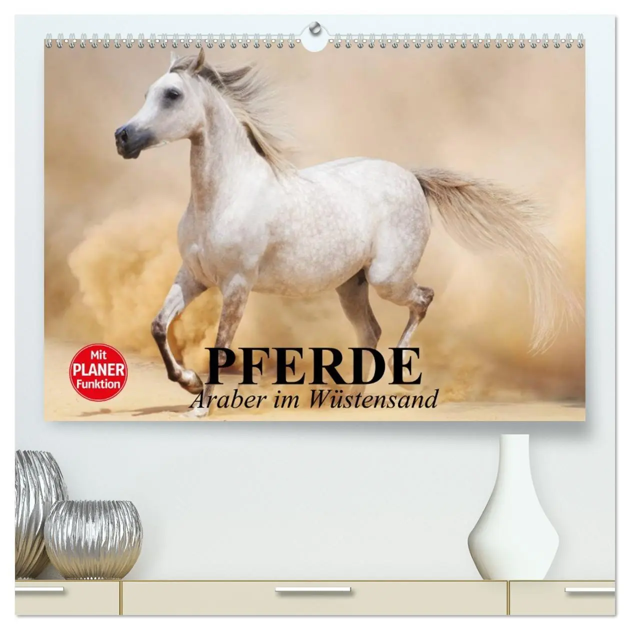 Cover: 9783516009460 | Pferde. Araber im Wüstensand (hochwertiger Premium Wandkalender...