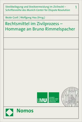 Cover: 9783848759460 | Rechtsmittel im Zivilprozess - Hommage an Bruno Rimmelspacher | Buch