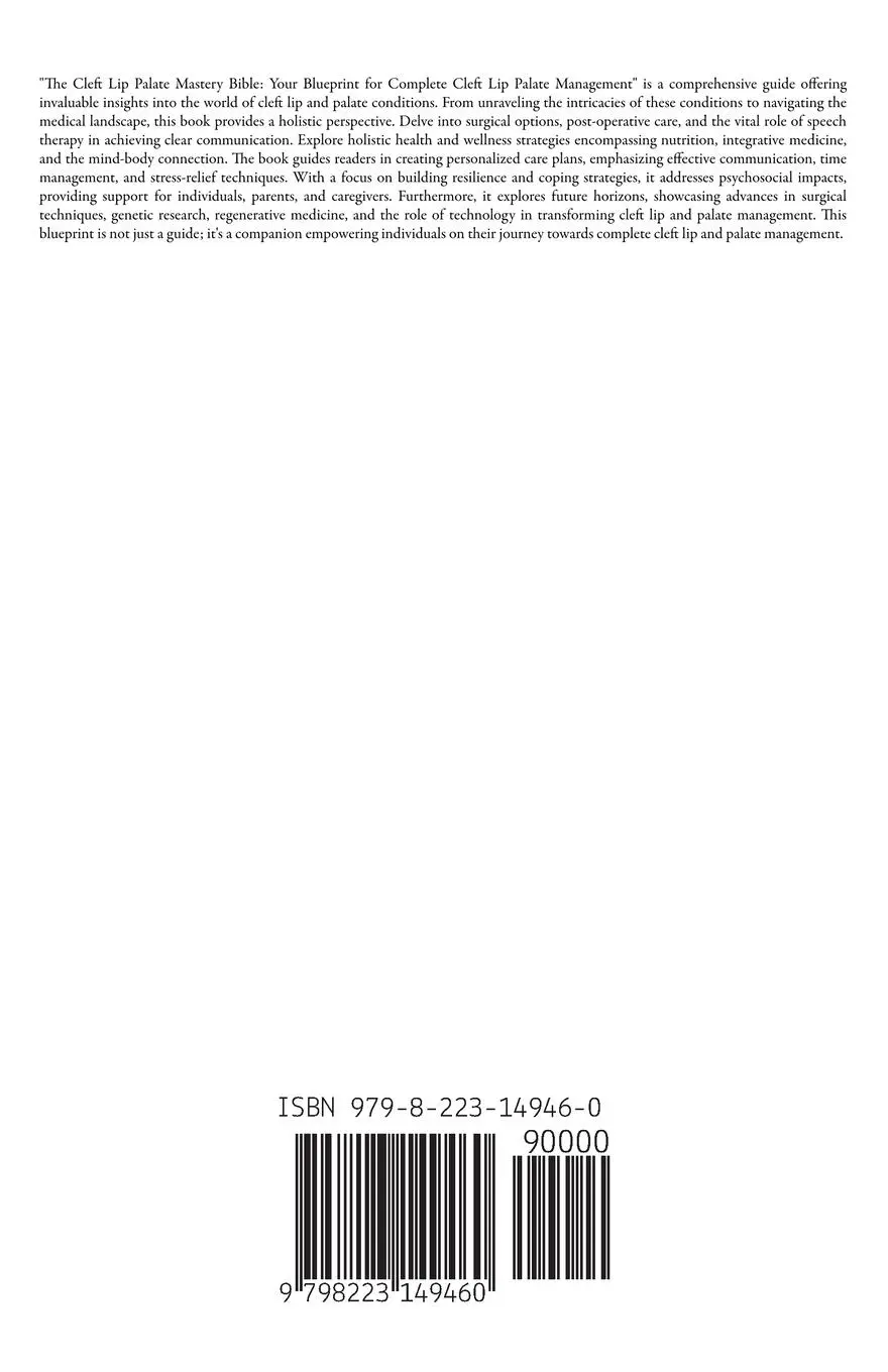 Rückseite: 9798223149460 | The Cleft Lip Palate Mastery Bible | Ankita Kashyap (u. a.) | Buch