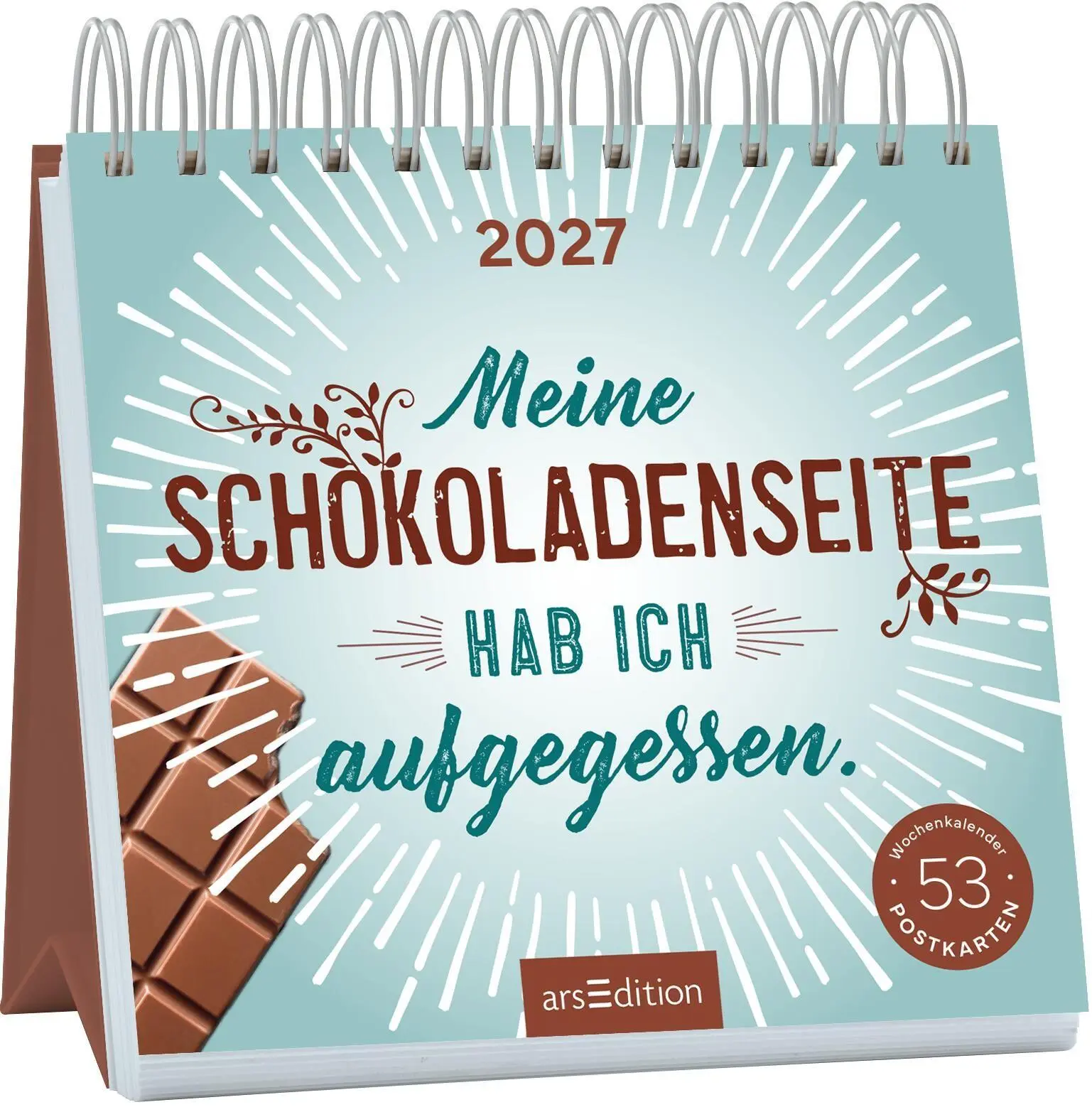Cover: 4014489139560 | Postkartenkalender Meine Schokoladenseite hab ich aufgegessen. 2027