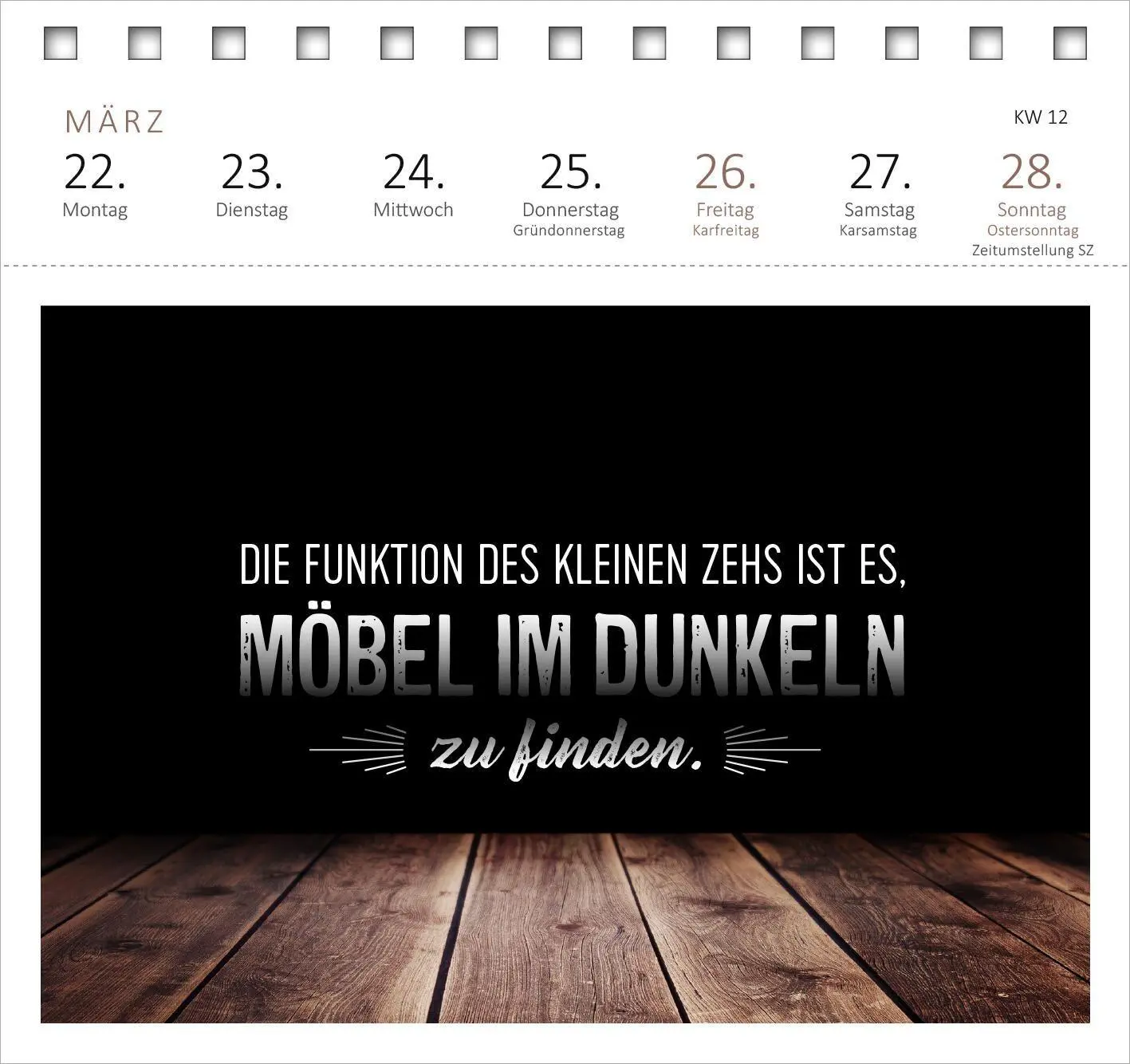 Bild: 4014489139560 | Postkartenkalender Meine Schokoladenseite hab ich aufgegessen. 2027