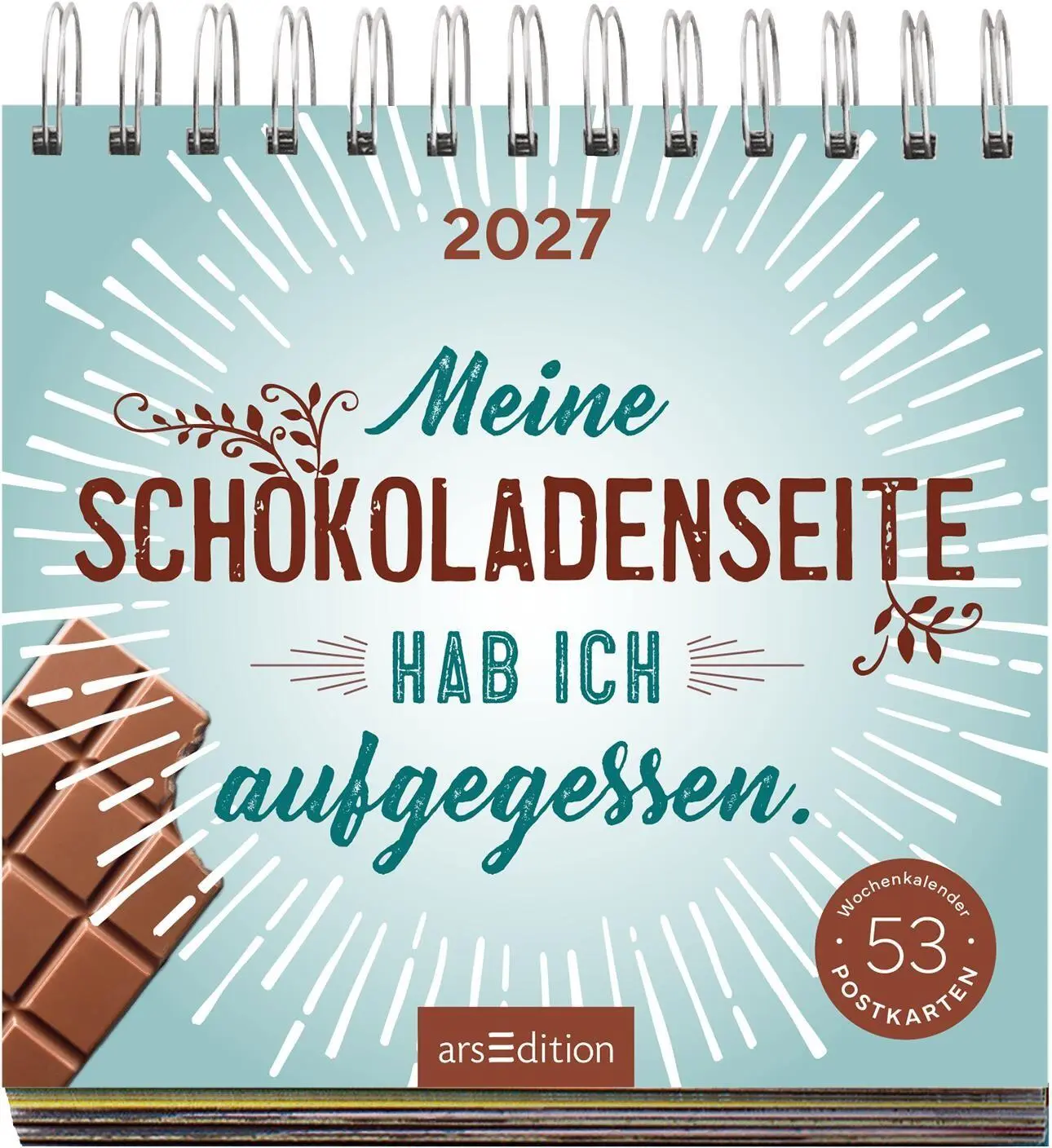 Bild: 4014489139560 | Postkartenkalender Meine Schokoladenseite hab ich aufgegessen. 2027