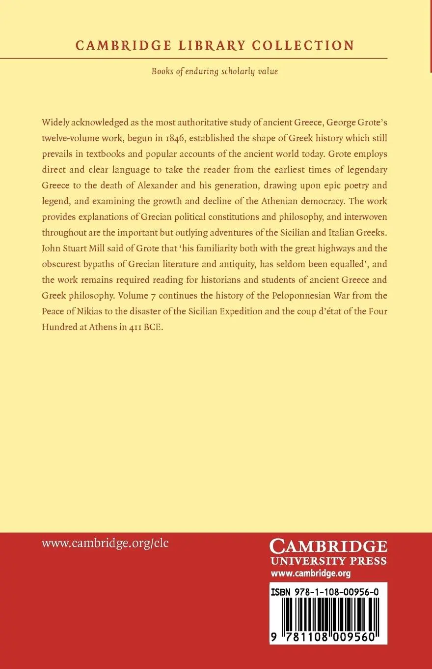 Rückseite: 9781108009560 | A History of Greece | George Grote | Taschenbuch | Englisch | 2009