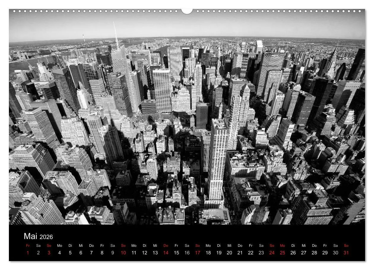 Bild: 9783516239560 | New York 2026 (Wandkalender 2026 DIN A2 quer), CALVENDO Monatskalender
