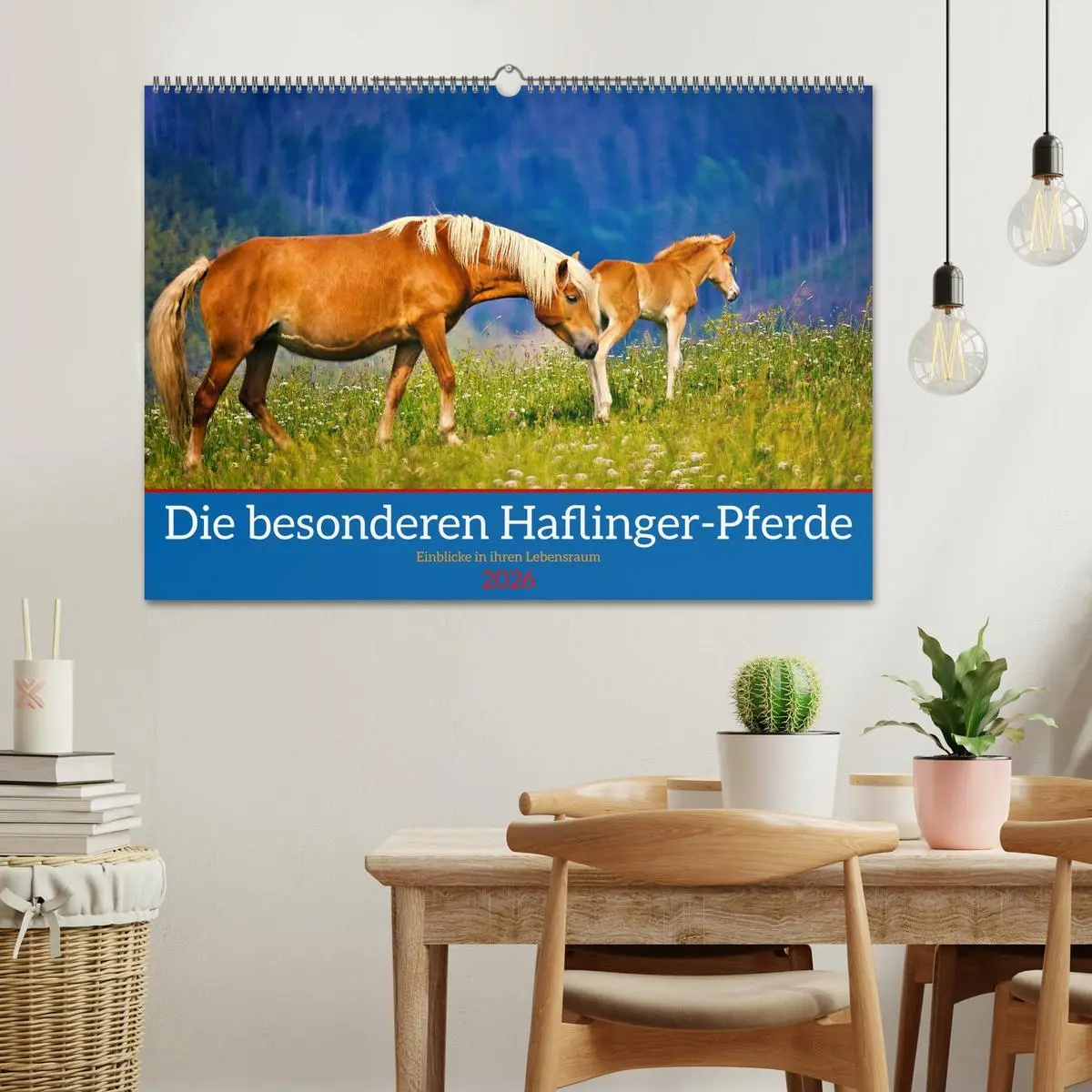 Bild: 9783516619560 | Die besonderen Haflinger-Pferde (Wandkalender 2026 DIN A2 quer),...