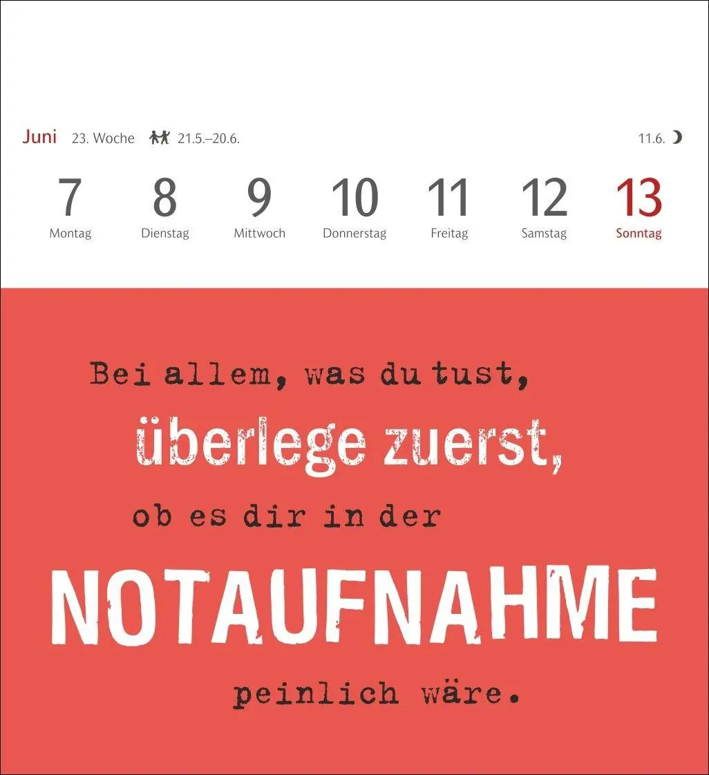 Bild: 9783840039560 | Typo-Sprüche-Kalender Postkartenkalender 2027 - Wochenkalender mit...