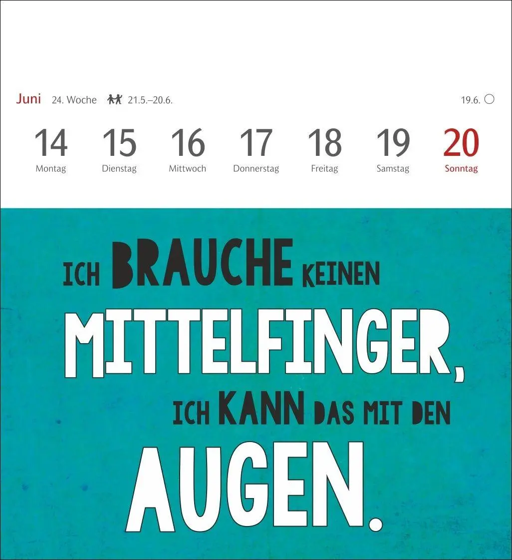 Bild: 9783840039560 | Typo-Sprüche-Kalender Postkartenkalender 2027 - Wochenkalender mit...