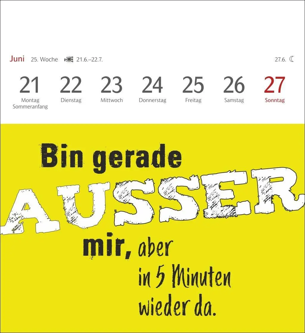 Bild: 9783840039560 | Typo-Sprüche-Kalender Postkartenkalender 2027 - Wochenkalender mit...