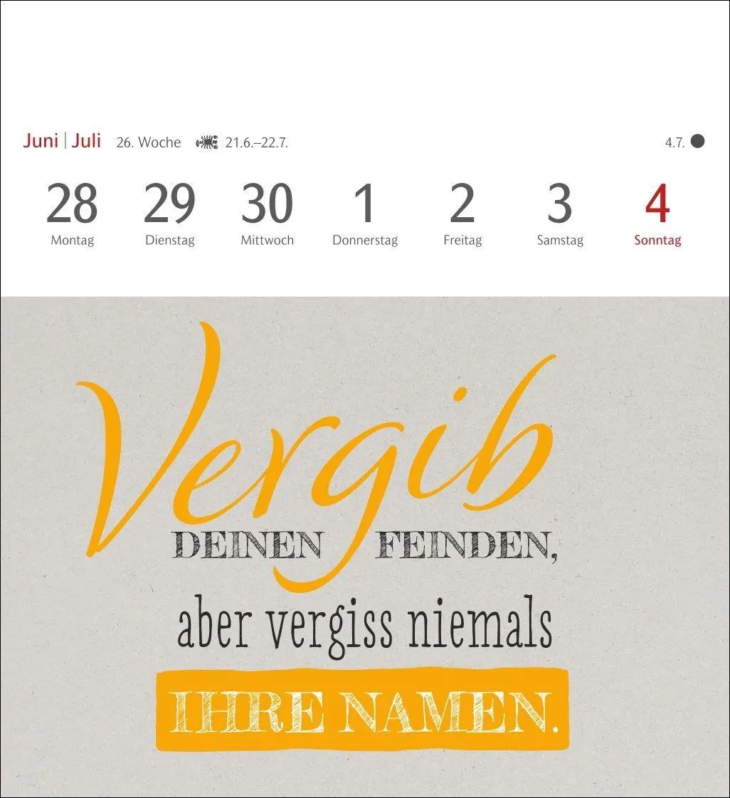 Bild: 9783840039560 | Typo-Sprüche-Kalender Postkartenkalender 2027 - Wochenkalender mit...