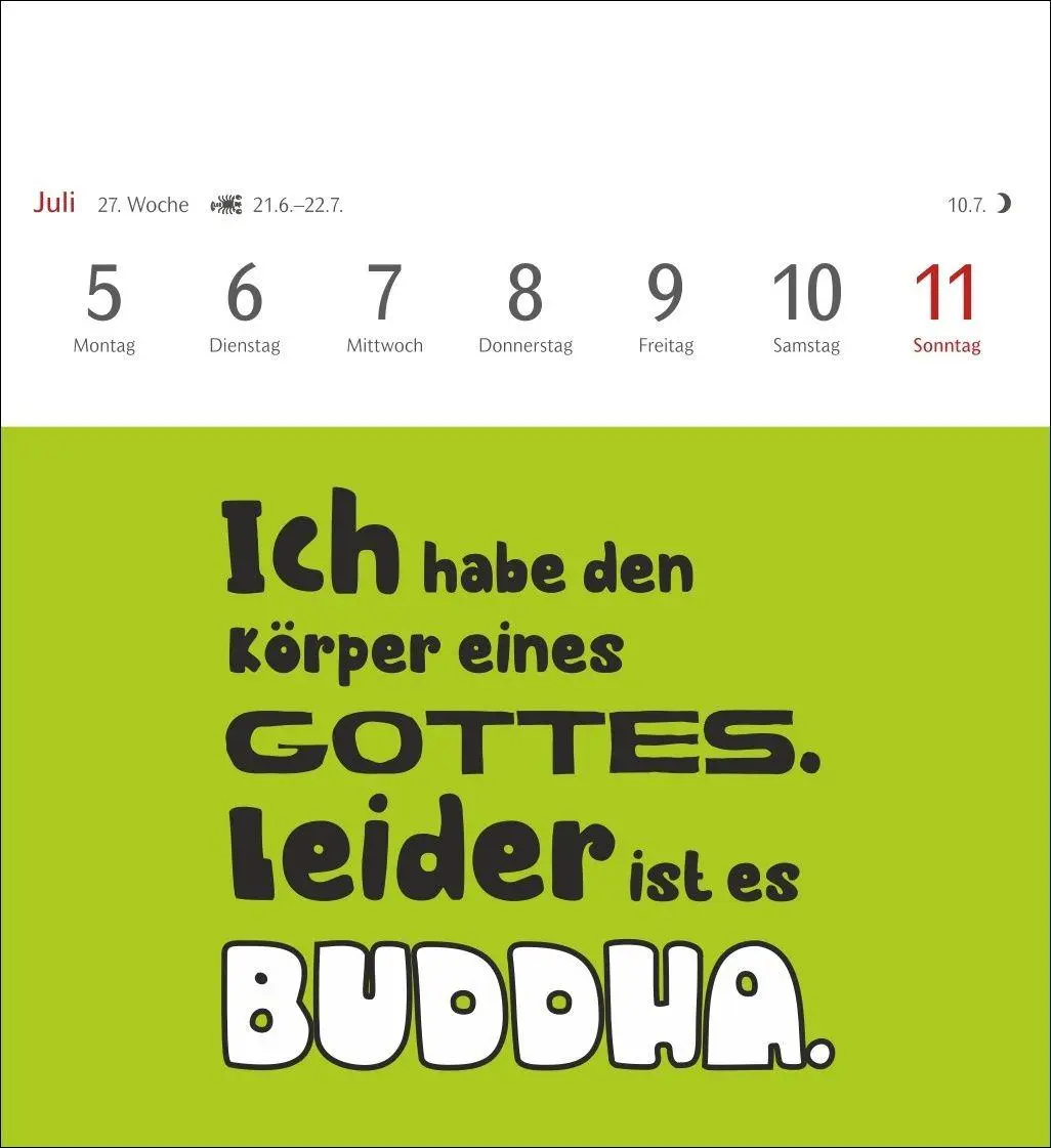 Bild: 9783840039560 | Typo-Sprüche-Kalender Postkartenkalender 2027 - Wochenkalender mit...