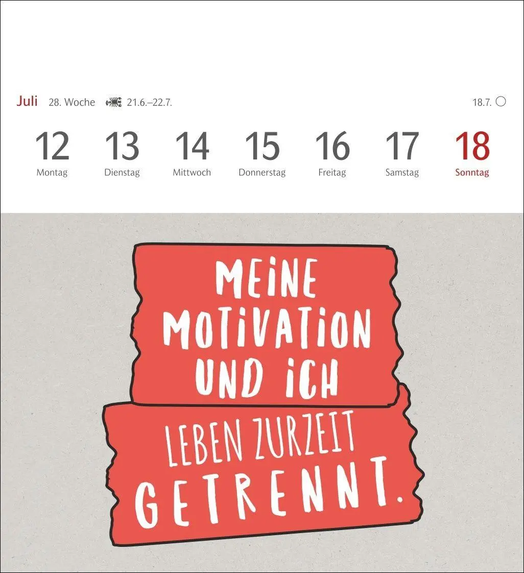 Bild: 9783840039560 | Typo-Sprüche-Kalender Postkartenkalender 2027 - Wochenkalender mit...