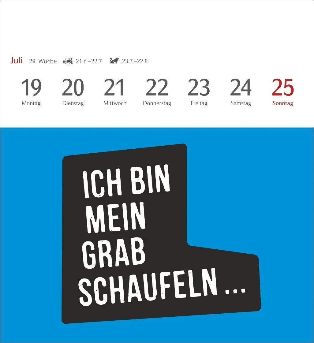 Bild: 9783840039560 | Typo-Sprüche-Kalender Postkartenkalender 2027 - Wochenkalender mit...
