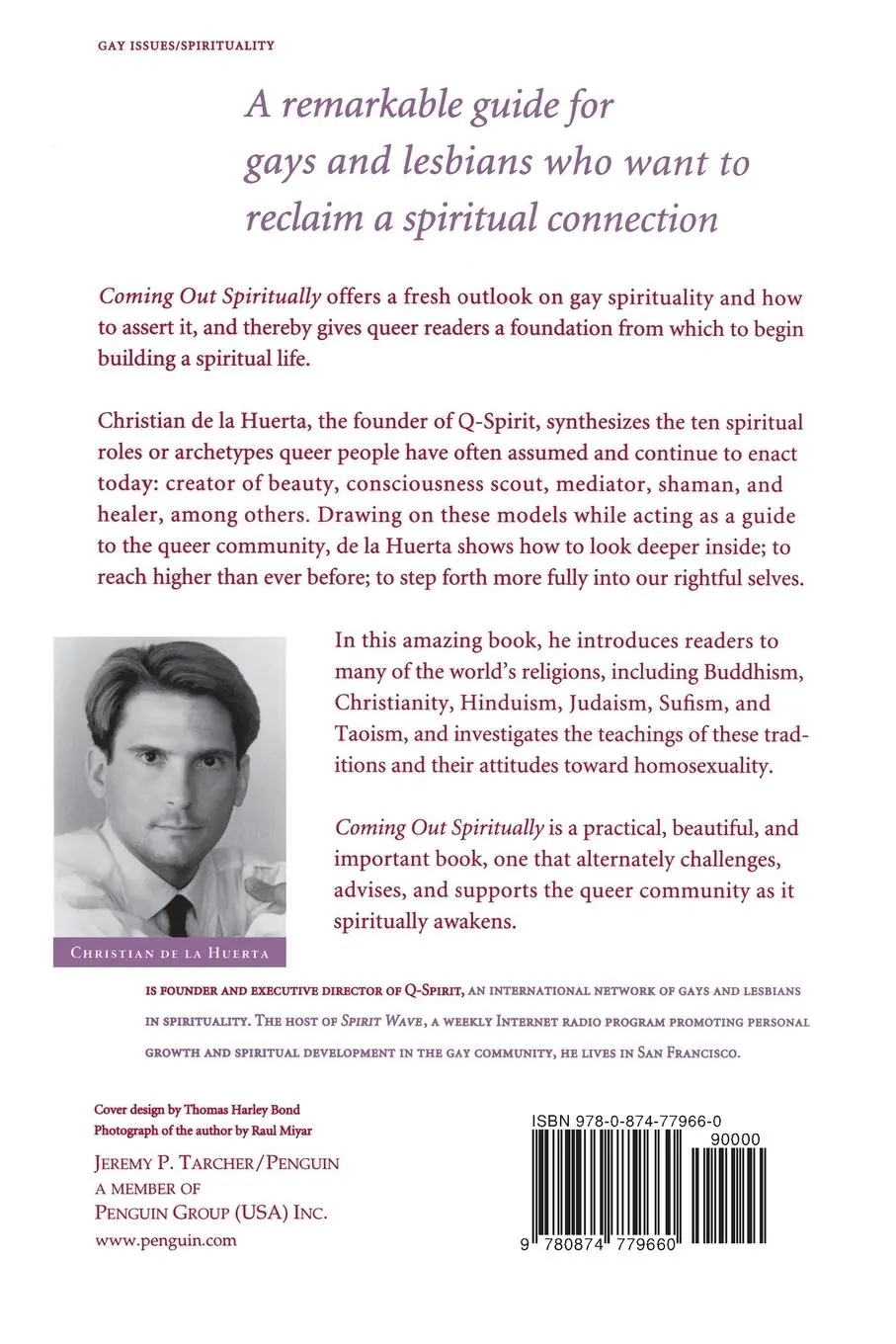 Rückseite: 9780874779660 | Coming Out Spiritually | The Next Step | Christian de la Huerta | Buch