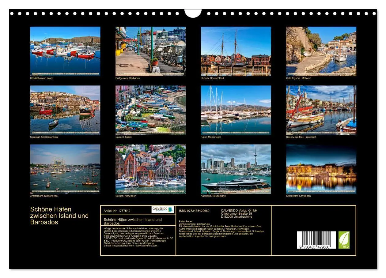 Bild: 9783435429660 | Schöne Häfen zwischen Island und Barbados (Wandkalender 2025 DIN A3...