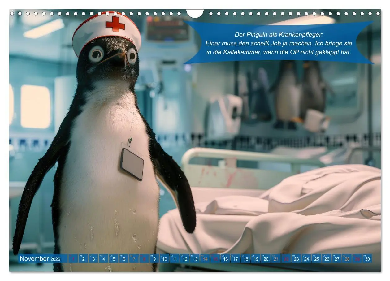 Bild: 9783457379660 | Tierisch lustige Krankenpfleger (Wandkalender 2026 DIN A3 quer),...