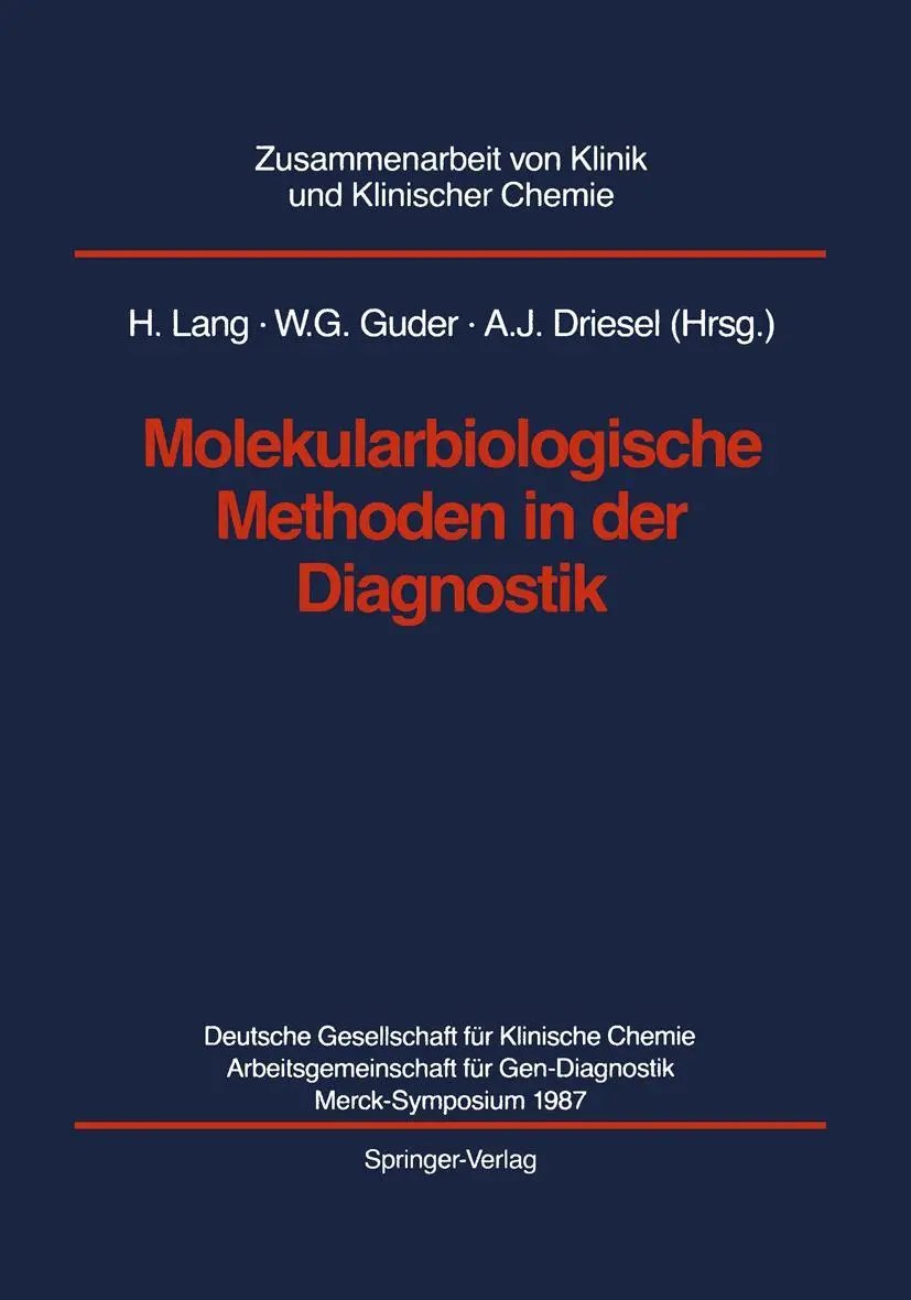 Cover: 9783540509660 | Molekularbiologische Methoden in der Diagnostik | Hermann Lang (u. a.)