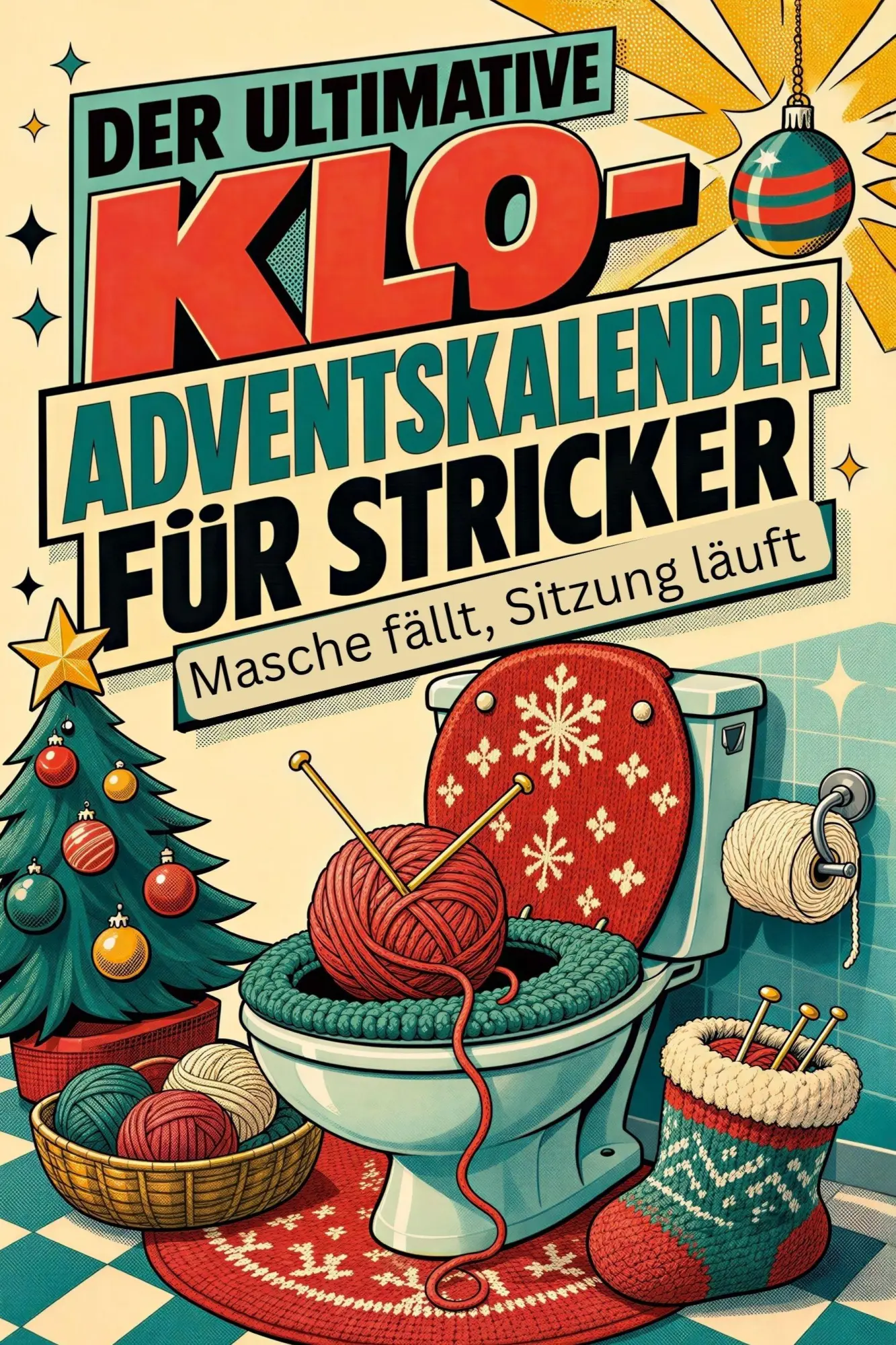 Cover: 9783696109660 | Der ultimative Klo-Adventskalender für Stricker | Charlotte Günther