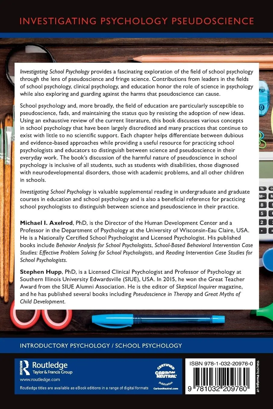 Rückseite: 9781032209760 | Investigating School Psychology | Michael I. Axelrod (u. a.) | Buch