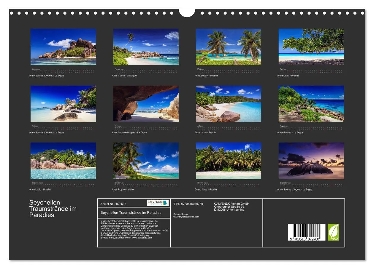 Bild: 9783516079760 | Seychellen Traumstrände im Paradies (Wandkalender 2026 DIN A3...