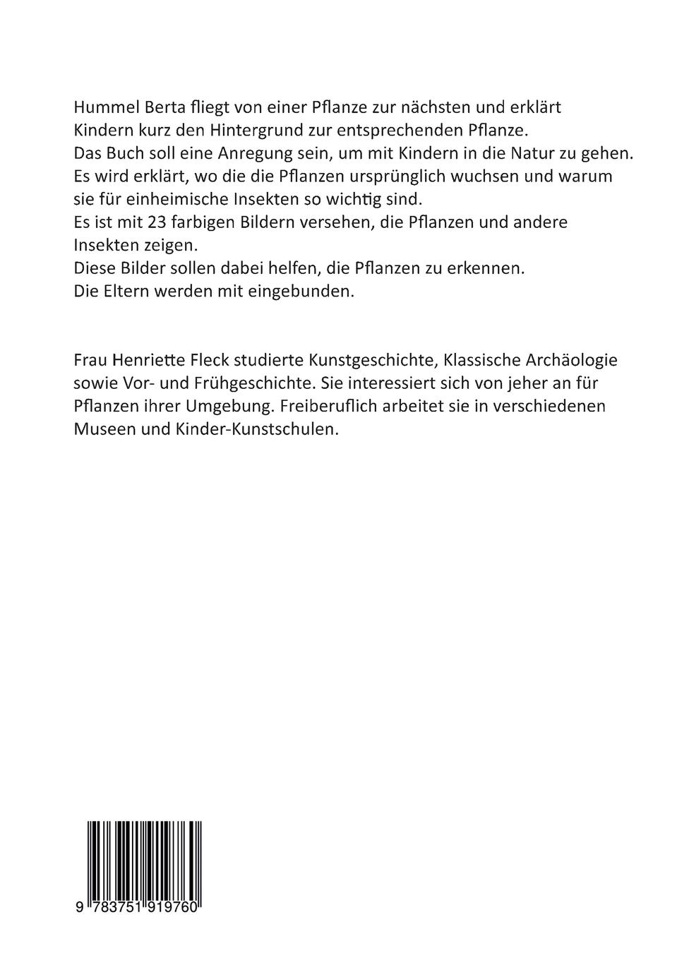 Rückseite: 9783751919760 | Mit Hummel Berta unterwegs | Henriette Fleck | Taschenbuch | 36 S.