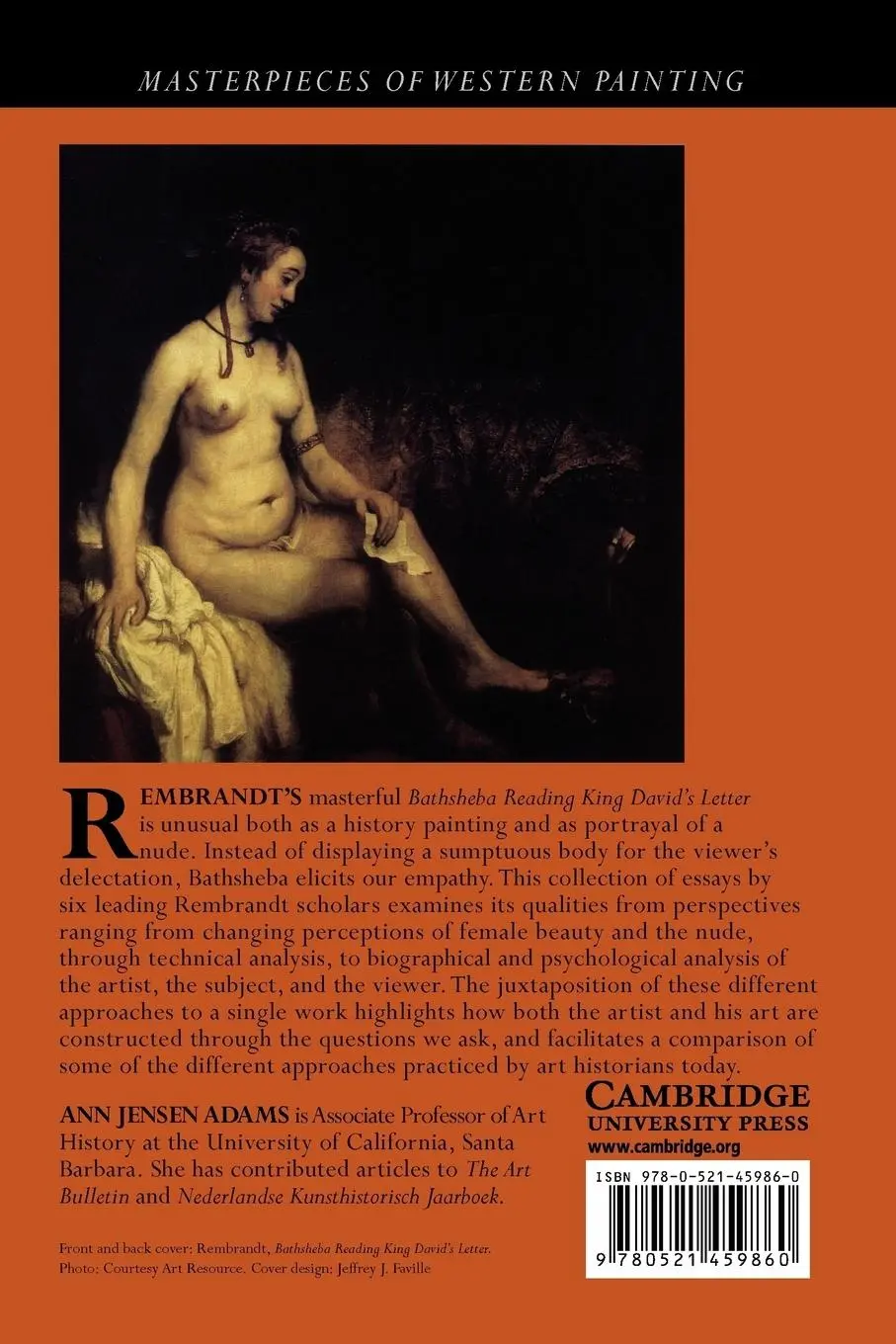 Rückseite: 9780521459860 | Rembrandt's 'Bathsheba Reading King David's Letter' | Ann Jensen Adams