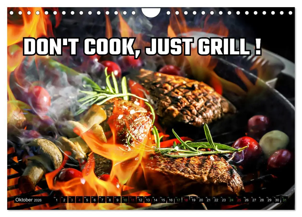 Bild: 9783457349960 | B wie BBQ Impressionen mit Sprüchen (Wandkalender 2026 DIN A4...