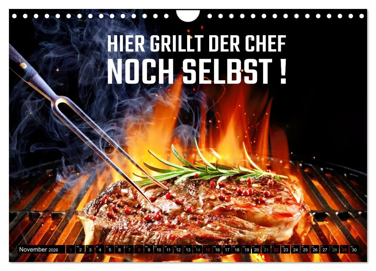 Bild: 9783457349960 | B wie BBQ Impressionen mit Sprüchen (Wandkalender 2026 DIN A4...