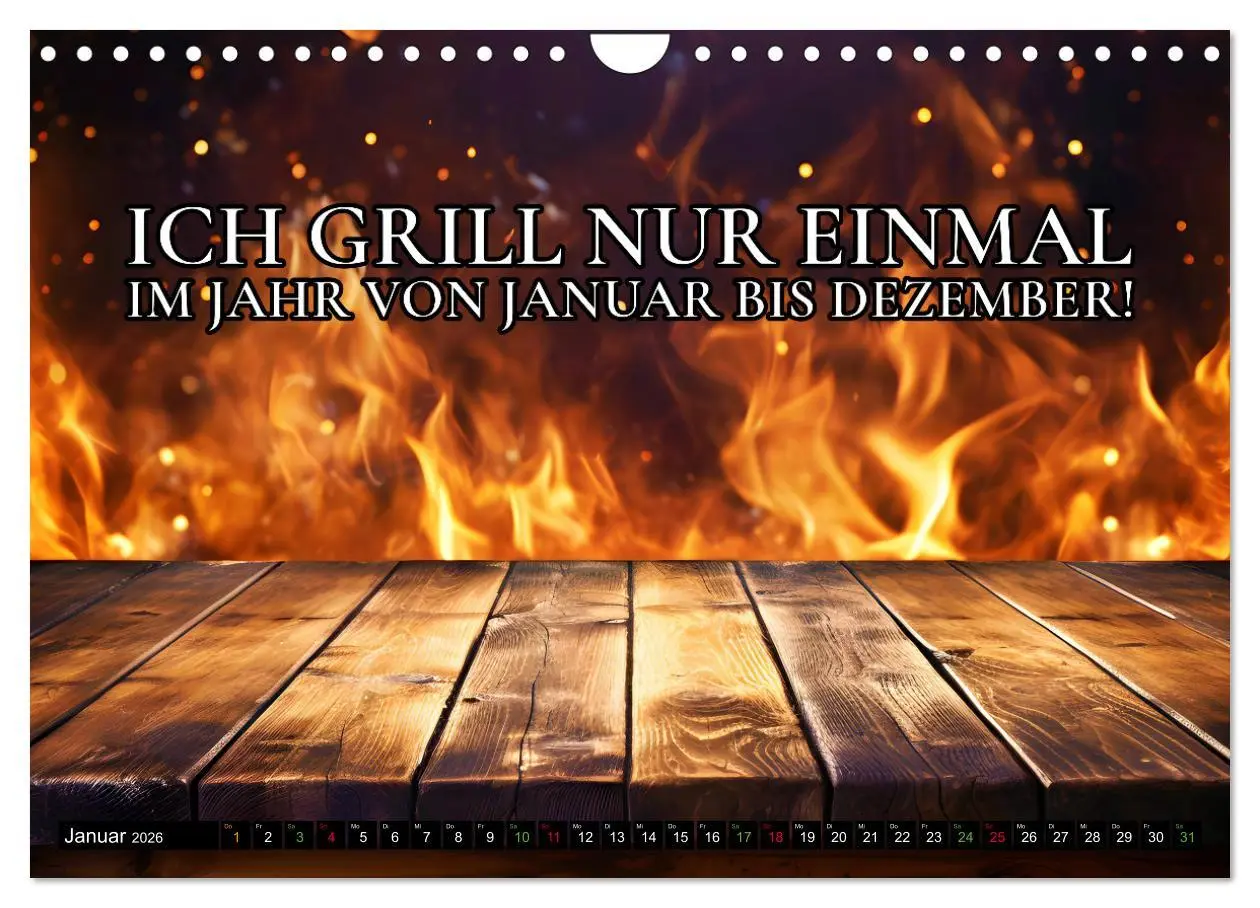 Bild: 9783457349960 | B wie BBQ Impressionen mit Sprüchen (Wandkalender 2026 DIN A4...