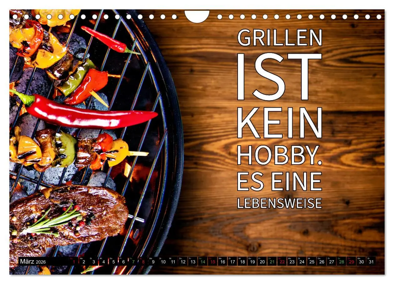 Bild: 9783457349960 | B wie BBQ Impressionen mit Sprüchen (Wandkalender 2026 DIN A4...
