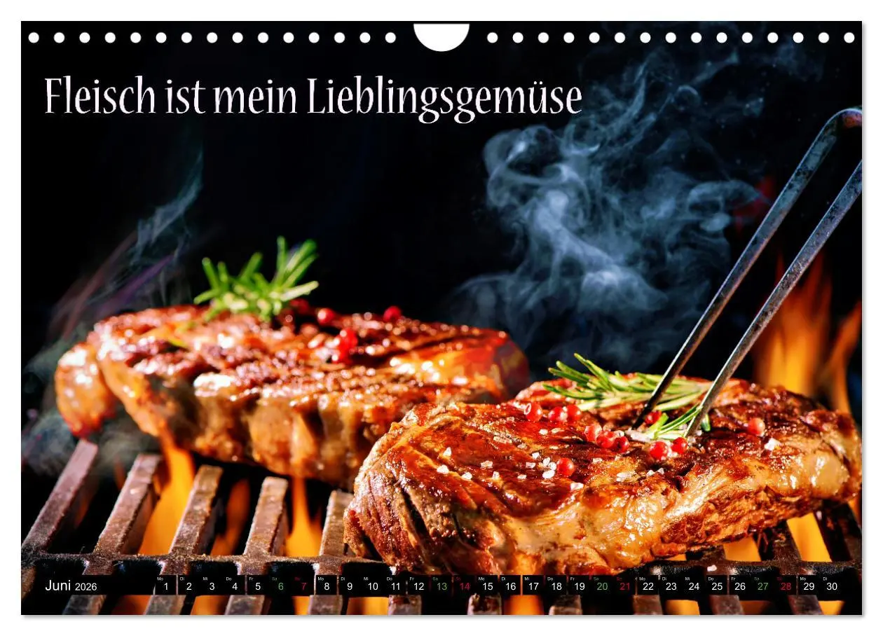 Bild: 9783457349960 | B wie BBQ Impressionen mit Sprüchen (Wandkalender 2026 DIN A4...