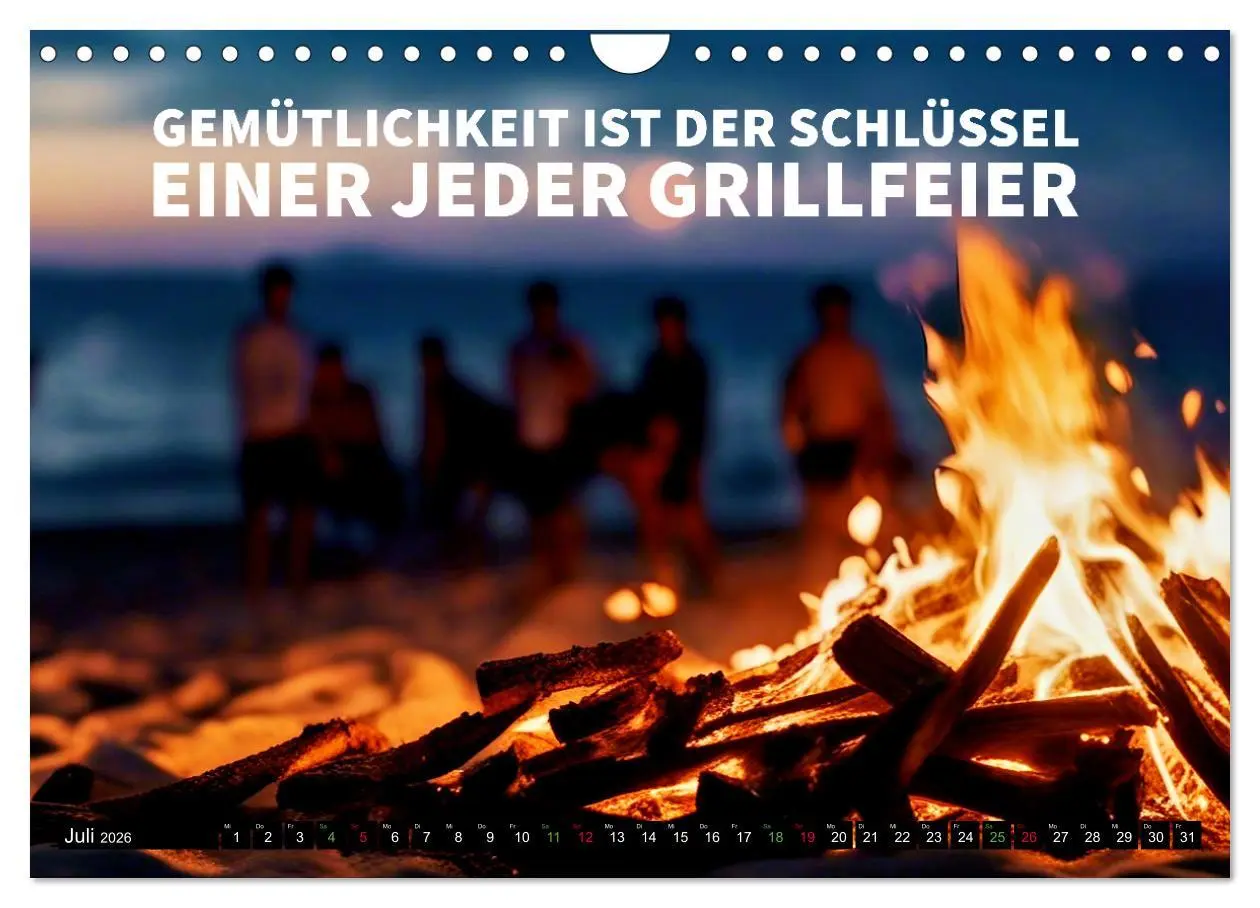 Bild: 9783457349960 | B wie BBQ Impressionen mit Sprüchen (Wandkalender 2026 DIN A4...