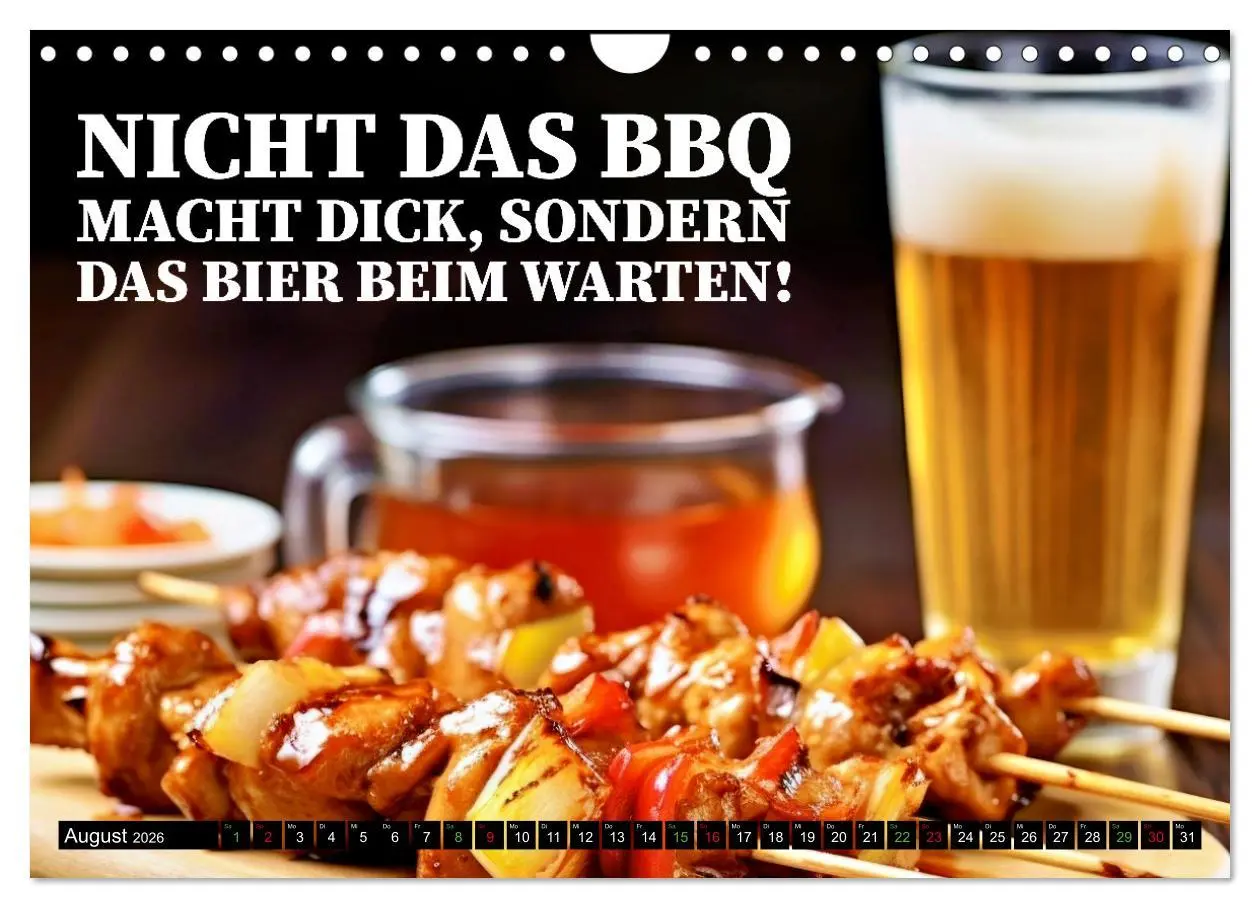 Bild: 9783457349960 | B wie BBQ Impressionen mit Sprüchen (Wandkalender 2026 DIN A4...