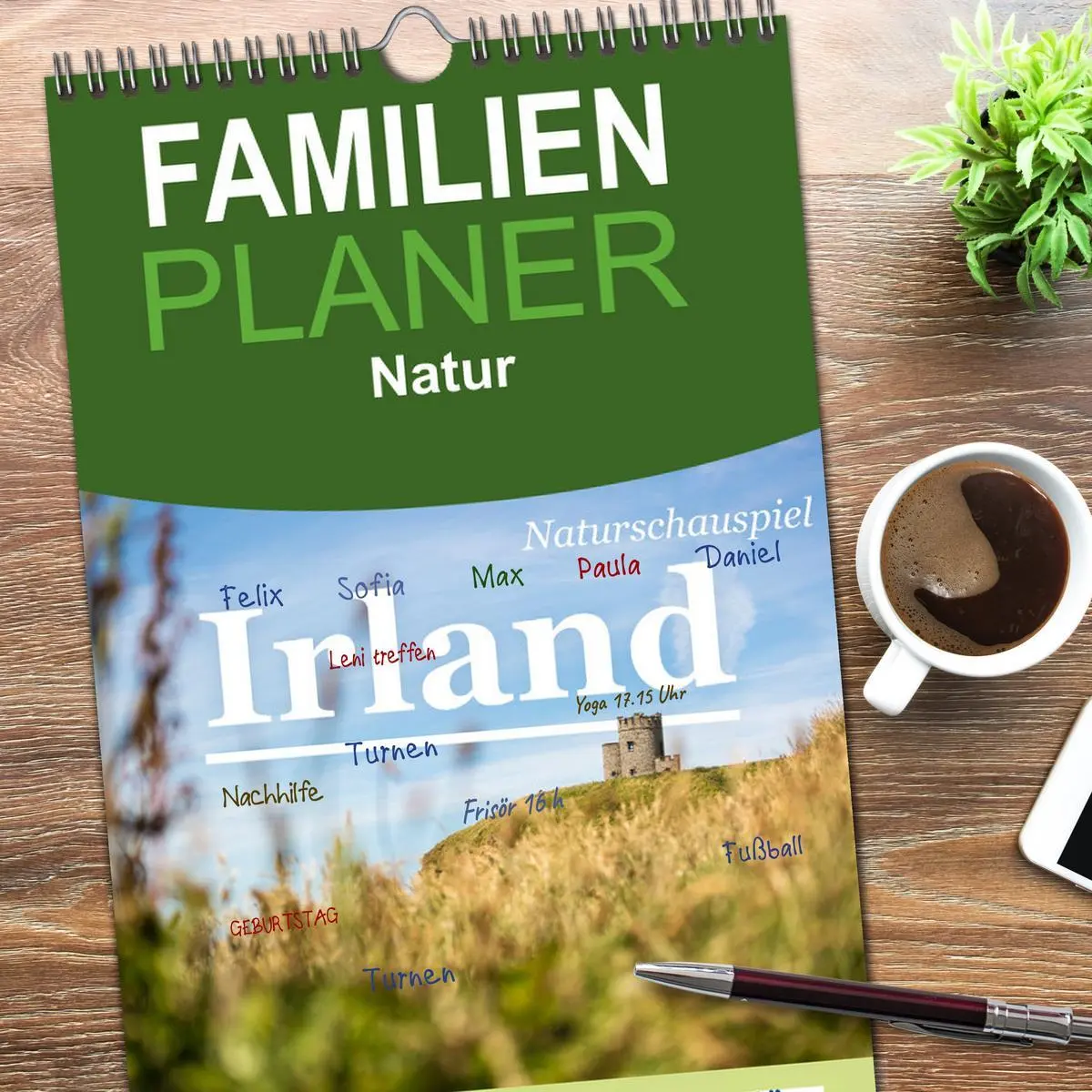 Bild: 9783516509960 | Familienplaner 2026 - Naturschauspiel Irland mit 5 Spalten...