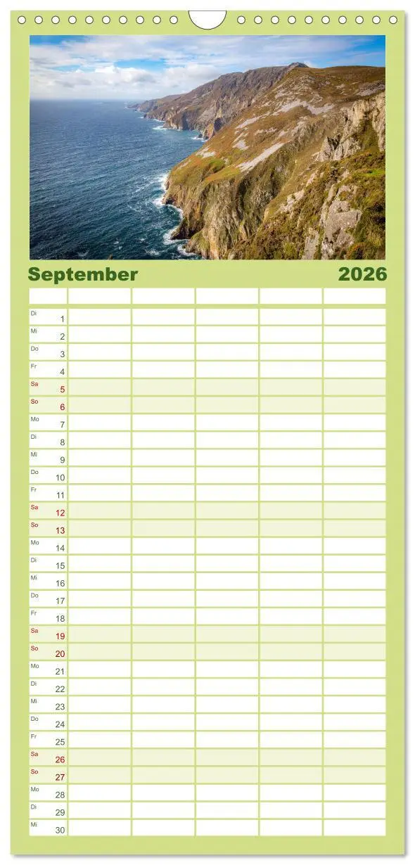 Bild: 9783516509960 | Familienplaner 2026 - Naturschauspiel Irland mit 5 Spalten...