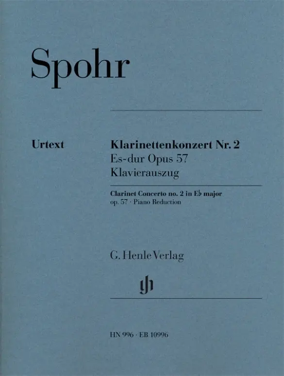 Cover: 9790201809960 | Louis Spohr - Klarinettenkonzert Nr. 2 Es-dur op. 57 | Scheideler