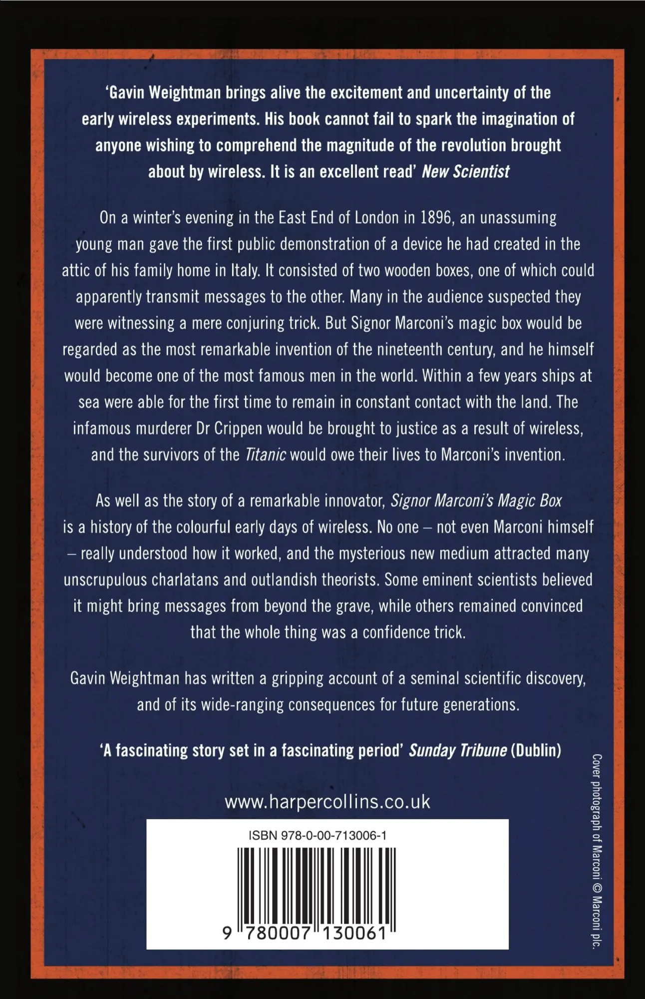 Rückseite: 9780007130061 | Signor Marconi's Magic Box | Gavin Weightman | Taschenbuch | Englisch