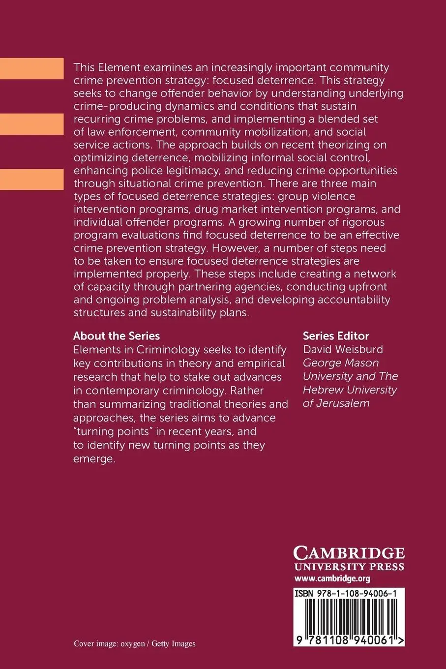 Rückseite: 9781108940061 | A Framework for Addressing Violence and Serious Crime | Braga | Buch
