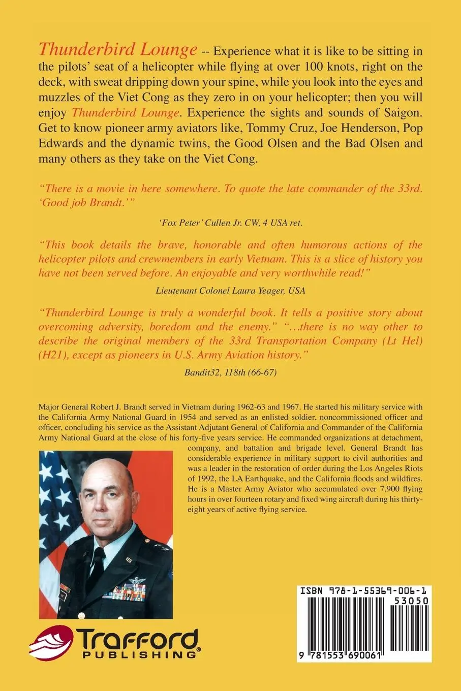 Rückseite: 9781553690061 | Thunderbird Lounge | Major General Robert J. Brandt Aus Ret | Buch